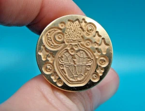 Sello de sello de cera de sellado de botella de poción de cristal de fantasía de latón y madera moderno - Imagen 1 de 4