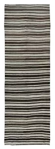 4.2x12.8 Ft Vintage Anatolian Runner Kilim Made of Natural Beige & Brown Wool - Picture 1 of 5
