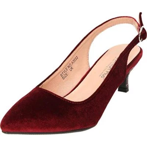 Scarpe donna nuove comode più scintillanti velluto festa corte tacco basso gattino UK 3 - Foto 1 di 6