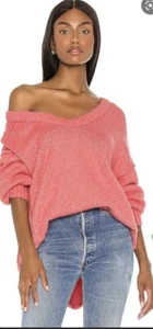 Túnica Free People Brookside en rosa Lightning XS Revolve de gran tamaño se adapta a L/XL - Imagen 1 de 7