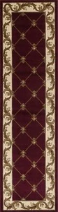 Tappeto Runner Fleur De Lis Rosso 2' X 8' - Foto 1 di 1