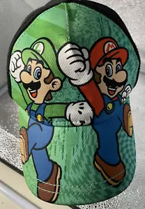 Sombrero Super Mario Brothers YOUTH OSFM Nintendo Snapback Gorra Negra Ajustable - Imagen 1 de 8