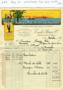 Dépt 30 - St Géniès de Malgoirès - Très Belle Entête Huilerie & Brûlerie de 1937 - Picture 1 of 1
