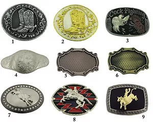 Hebilla de cinturón de diseño azteca floral para hombre vaquero de metal Texas EE. UU. rodeo moda occidental - Imagen 1 de 10