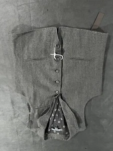 John Varvatos Collection Mehrknopf-Leinenmischung kabelgebundener Kragenweste. 46 US36, 598 $ - Bild 1 von 7