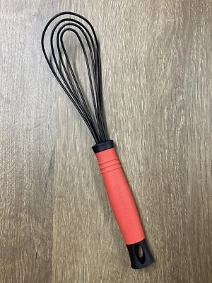 Silicone Flat Whisk LE CREUSET Revolution Red & Black Kitchen Tool NWT  - Image 1 of 4