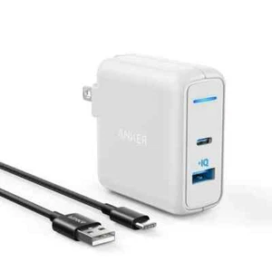 Chargeur mural universel Anker Powerport C 2 27W avec câble de 3 pieds - Photo 1 sur 6