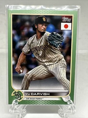 2022 Topps Japan Edition - Jade Green #74 Yu Darvish 24/75 Padres - Image 1 of 2