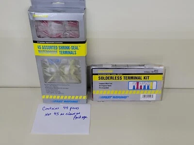 Calterm 44 Shrink-Seal Terminals & 180 Solderless Terminals Kits New Old Stock Foto 1 de 4