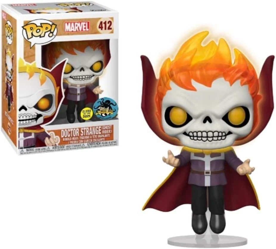 Funko Pop! Marvel #412 GITD Doctor Strange Ghost Rider (Exclusivo Comikaze 2018) - Imagen 1 de 1