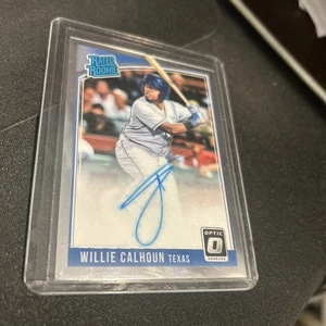 2018 Panini Donruss Optic Rated Rookie Signatures Willie Calhoun #RRS-WC Auto RC - Picture 1 of 2
