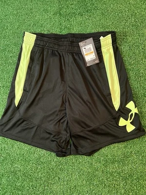 Pantalones cortos de baloncesto Under Armour UA Colorblock 6,5” negros amarillos para mujer talla pequeña Foto 1 de 4
