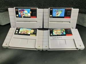SNES Mario Lot, Super Mario World, Mario Paint, Super Mario Kart, And All-Stars - Picture 1 of 6