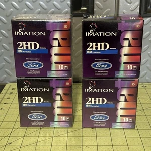 Imation 3.5" Floppy Disks Diskettes 10 Pack IBM Formatted 1.44MB 2HD Set Of 4 - Photo 1/4