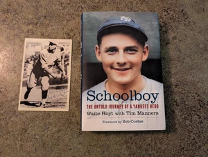 HB Book Signed by Author SCHOOLBOY Yankees Hero Waite Hoyt + His Signed Photo - Picture 1 of 11