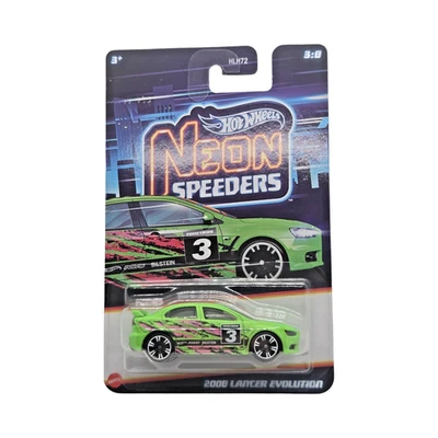 2025 Hot Wheels 2008 Lancer Evolution #3 Neon Green NEON SPEEDERS - Image 1 of 2