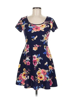 Frenchi 女式蓝色休闲连衣裙 M 码 — 第 1/4 张图片