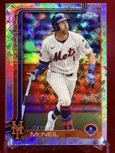 2025 Topps Chrome Logofractor  Jeff McNeil #167 New York Mets - Picture 1 of 2