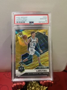 2020 Panini Mosaic GOLD WAVE Prizm SP LAMELO BALL RC Debut PSA 10 🔥 H - Picture 1 of 2