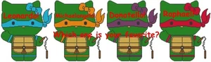 CROSS STITCH+ CRAFT PATTERN Hello Kitty Cat Teenage Mutant Ninja Turtles TMNT - Picture 1 of 24