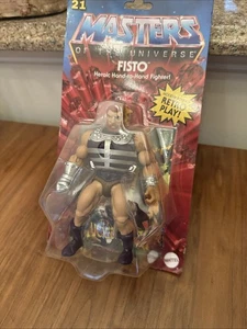 Figura de acción Mattel GYY25 Masters of the Universe Origins FISTO motu juguete retro - Imagen 1 de 3