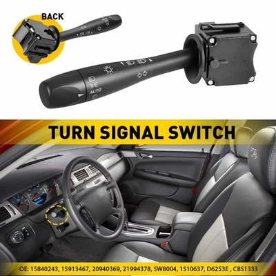 Interruptor de ajuste de señal de limpiaparabrisas multifunción faros Malibu 2006-12 Chevy 2007 Foto 1 de 4