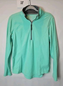 Made For Life Teal Half Zip Long Sleeve Fleece Jacket Womens Size M - Picture 1 of 4