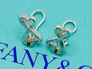 Tiffany Double Loving Heart Earrings Silver 925 US TAX Includ - Picture 1 of 15