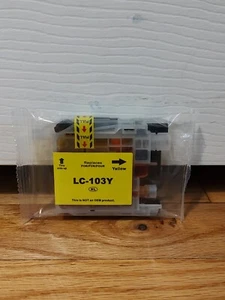 LC103Y Ink Cartridge For Brother Color Printer Yellow - Picture 1 of 2