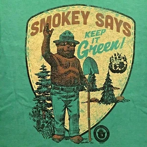 retro SMOKEY THE BEAR t-shirt-KEEP IT GREEN-vintage style graphics--NEW NWT--(M) - Picture 1 of 4