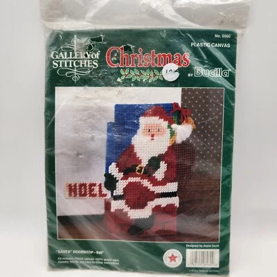 Santa Doorstop Christmas Gallery of Stitch Bucilla Plastic Canvas Kit 6960 - Image 1 of 4