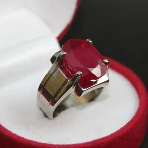 Elegant Design Ruby Yaqoot Ring Sterling Silver 925 Men Ruby Handmade Ring - Picture 1 of 10