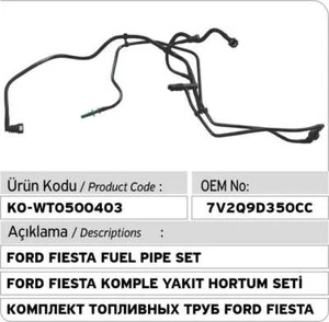 Ford Fiesta 1.4 TDCI Fuel Pipe Set 7V2Q9D350CC - Picture 1 of 1