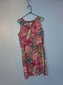 Peppermint Bay Summer Casual Dress Womens Sleeveless Floral Size L - Picture 1 of 6