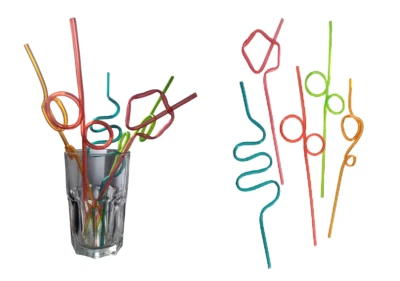 JL SUPPLIES Silly Bendy Straws X 5 Party Cocktail Kids Adults Curly Crazy Drinking Colourful