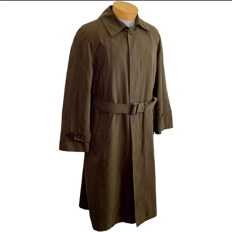 Forro extraíble Bloomingdales Metropolitan View marrón trinchera/sobre abrigo talla 42 Foto 1 de 4