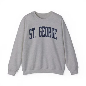 St. George Utah Moving Away Sweatshirt Gifts Crew Neck Shirt Long Men - Picture 1 of 8