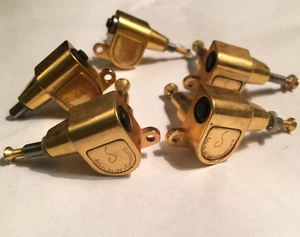Five Gold 1970's Gibson Les Paul Custom Schaller Tuners for Parts ~W Germany - Picture 1 of 3
