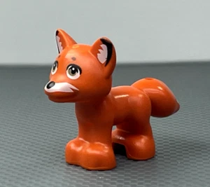 Lego Fox Friends Minifigur rötlich orange dunkelbraune Augen schwarze Nase weißes Gesicht - Bild 1 von 14