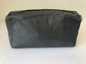 Lancome Cosmetic Make Up Toiletries Beauty Bag Sparkle Grey New - Picture 1 of 4