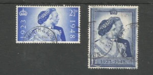 GB GROSSBRITANNIEN 1948 KGVI SILBERHOCHZEIT SET FEIN GEBRAUCHT - Bild 1 von 2