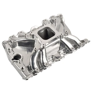 For Oldsmobile 400 425 455 Polished Aluminum LowRise Intake Manifold - Picture 1 of 9