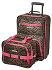  Fashion Softside Upright 2-Piece Set (14/19) Pink Leopard Standard Packaging