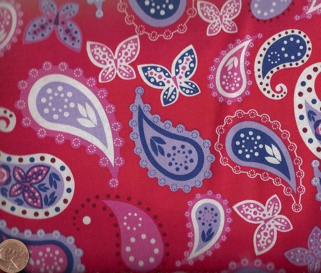 Tecido Imperial Pheasant paisley rosa marinho roxo Free Spirit - Imagem 1 de 1