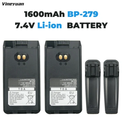 2PC ICOM Battery BP-279 Li-ion F1000 F1000S F1000T F2000 F2000S F2000T F2000D - Image 1 of 4