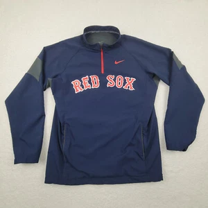 Pullover cortavientos Nike Boston Red Sox 1/4 cremallera para hombre pequeño S manchas azules ***LEER - Imagen 1 de 9