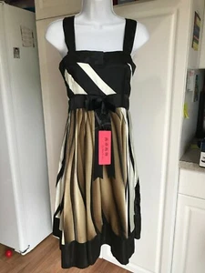 Neu Lu Yao Fu Shi Kleid Gr. Medium seidig glänzend gestreift Schleife ausgestellt  - Bild 1 von 8