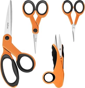 Premium sewing Scissors Bundle, Perfect Sewing Partners, Sharp and Orange - Picture 1 of 7