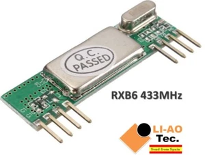 RXB6 433MHz Superheterodyne Wireless Receiver Module - Imagen 1 de 7