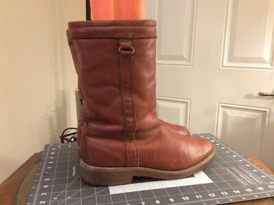 Botas de sola Vibram forradas de lã marrom tamanho 10M fabricadas nos EUA 785385 W697-5 - Imagem 1 de 4